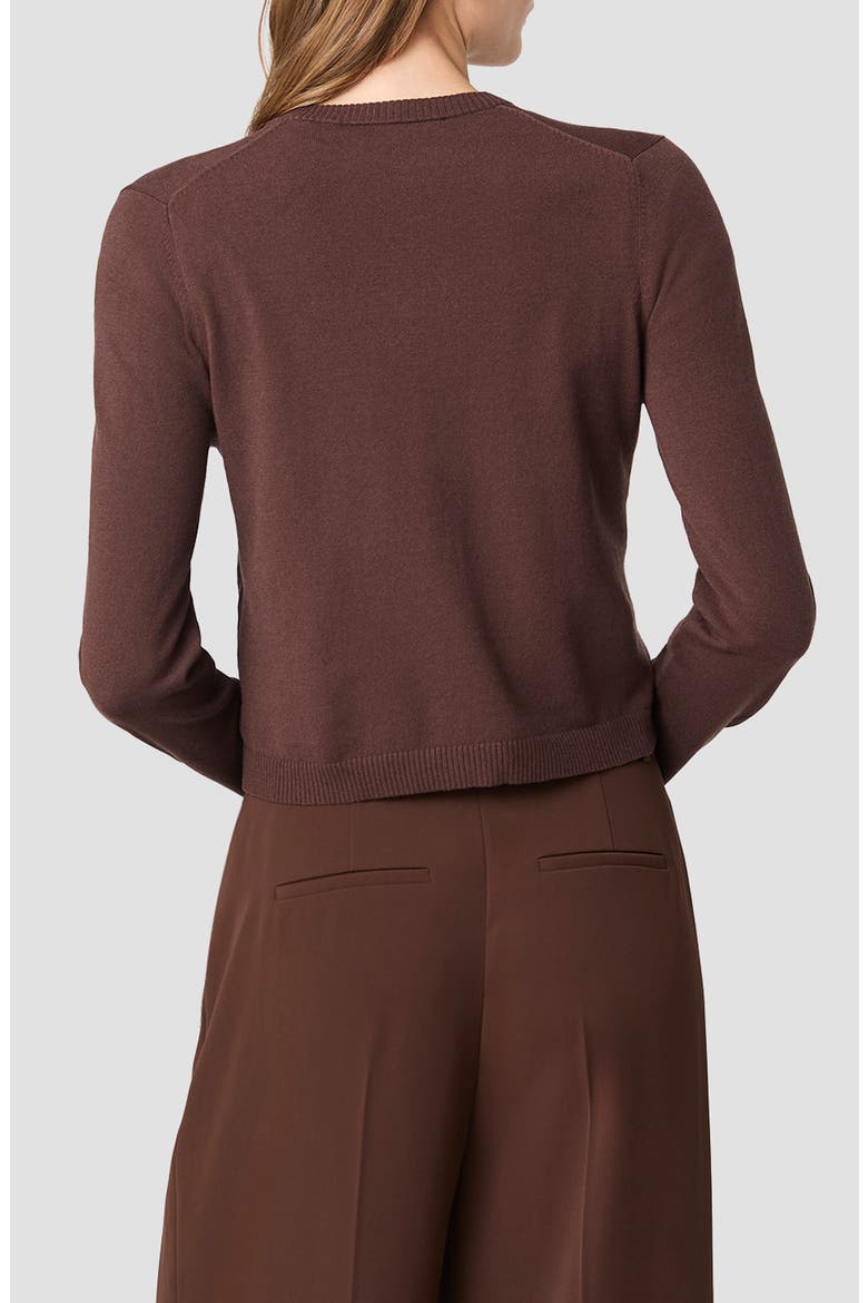 Crop Cardigan, Alternate, color, COCOA BROWN