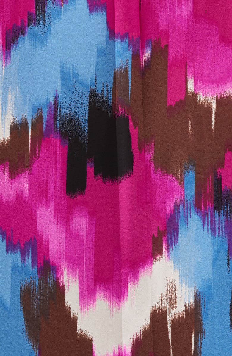 Jones New York Abstract Print V-Neck Flutter Sleeve Top, Alternate, color, 