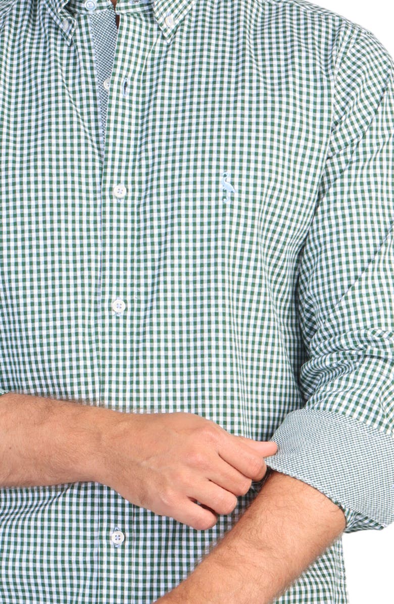 TailorByrd Gingham Stretch Button-Down Shirt, Alternate, color,