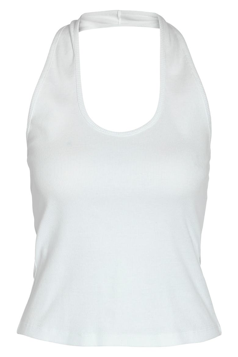 Maya Rib Halter Top, Alternate, color, BRIGHT WHITE