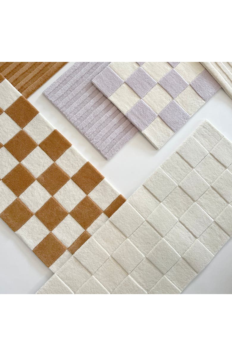 Maison Deux Checkerboard Rug, Alternate, color, Off-White