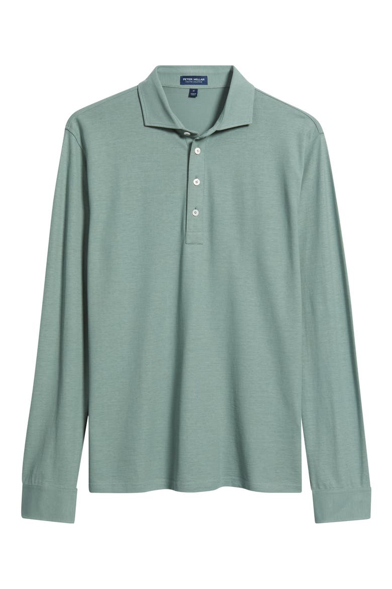 Crown Crafted Cool Long Sleeve Polo, Alternate, color, WILLOW