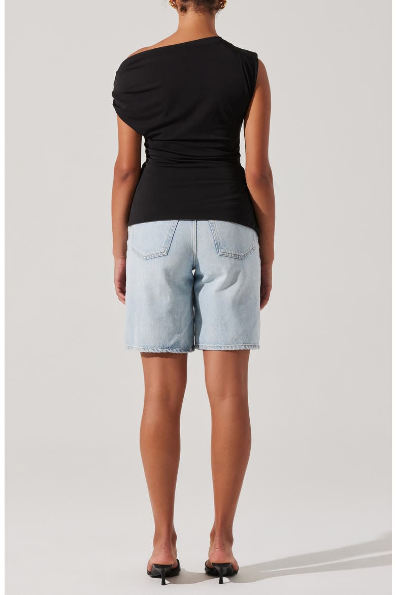 Aphra One-Shoulder Top, Alternate, color, BLACK