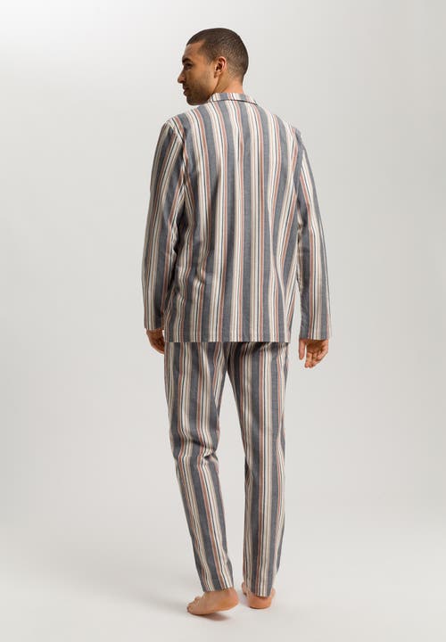 Hanro Cozy Comfort Cotton Flannel Button Front Pajama Set In Multi