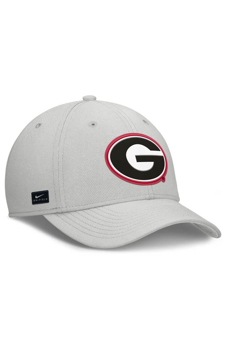 Nike Men's Nike  Gray Georgia Bulldogs Rise Practice Performance Adjustable Hat, Alternate, color, 