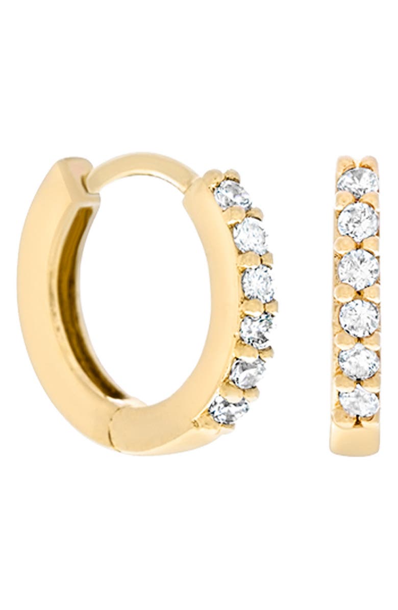 Girls Crew Cubic Zirconia Mini Hoop Earrings, Alternate, color, Gold