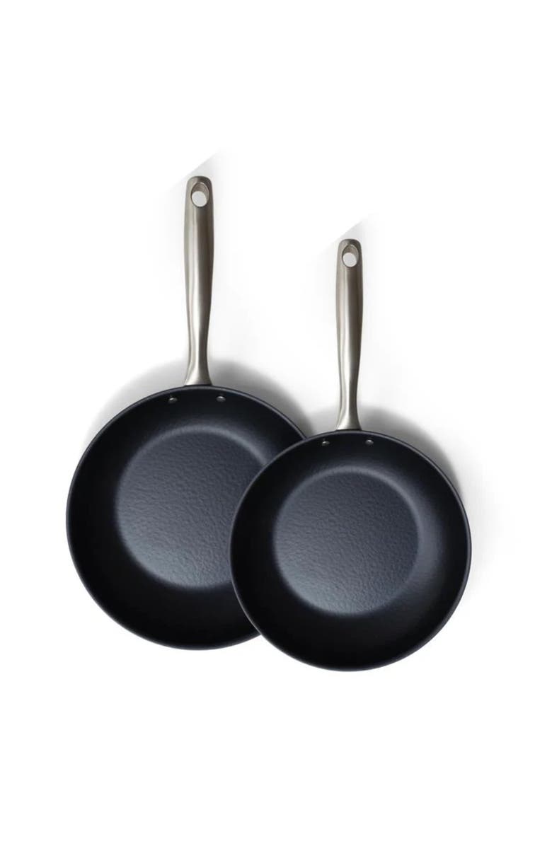 Alva Black Angus Carbon Steel Frying Pan Set, Main, color, Black