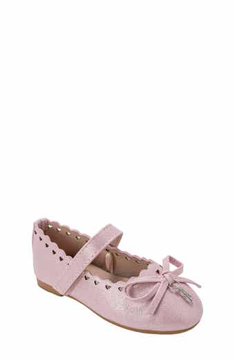 bebe Gigi Heart Perforated Mary Jane Flat