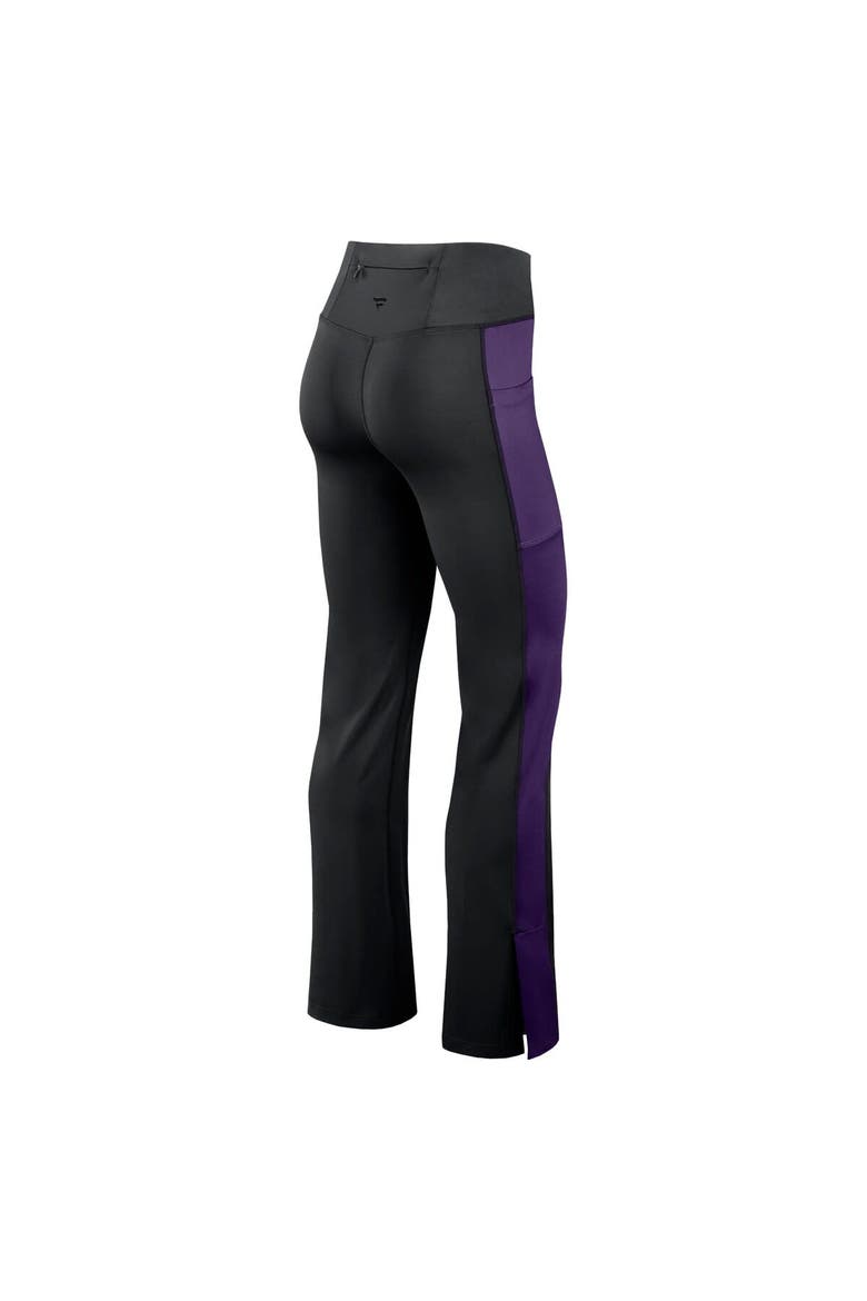 Women's Fanatics Signature Black Baltimore Ravens Studio Fitted Flared Leggings, Alternate, color, Black