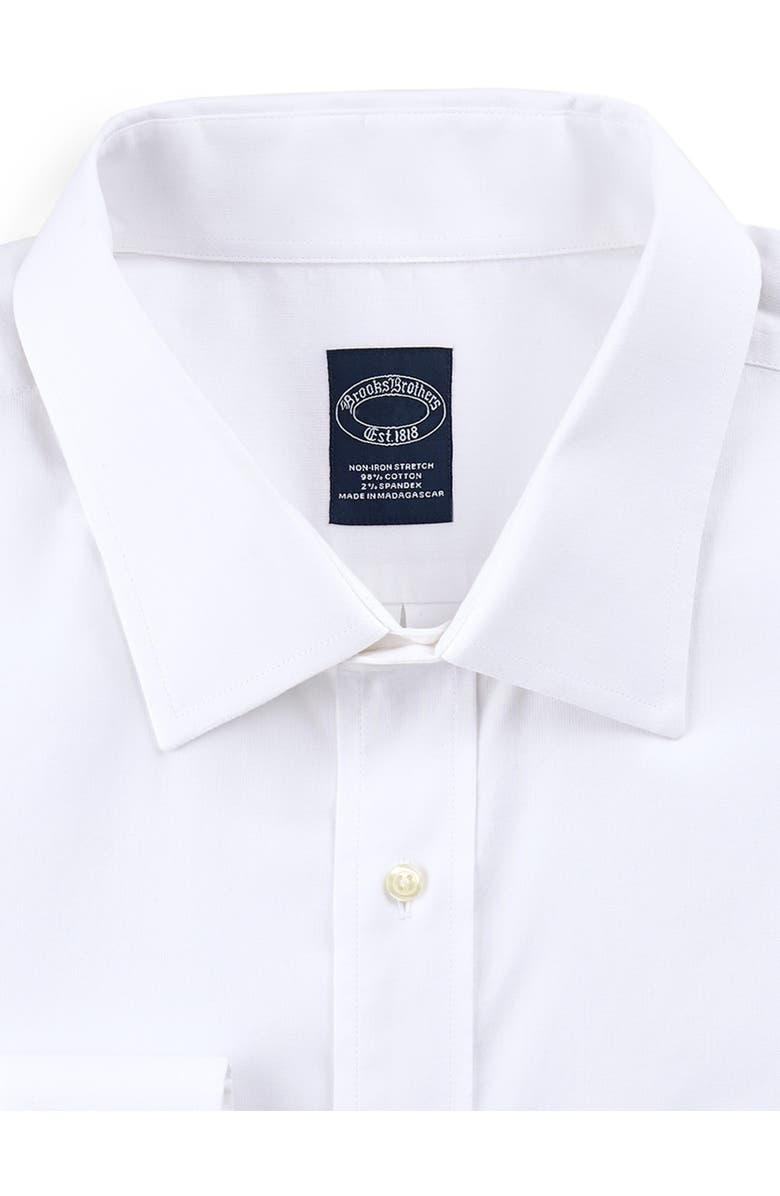 Brooks Brothers Big 
Tall Non-Iron Pinpoint Stretch Dress Shirt, Alternate, color, White