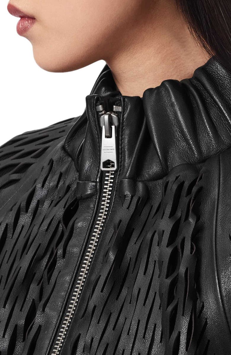 AllSaints Dual Leather Bomber Jacket, Alternate, color, 