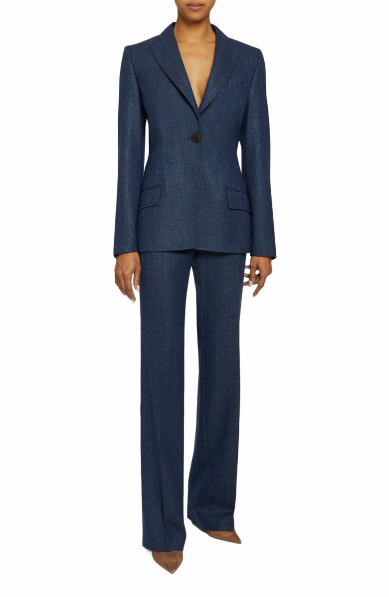 Santorelli PRIMA Straight Leg Pant in Loro Piana Merino Wool, Main, color, 