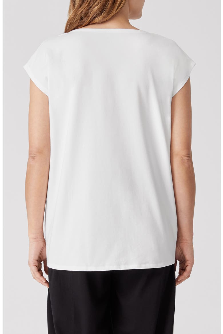Jewel Neck Boxy Jersey Tunic, Alternate, color, WHITE