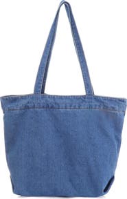 Adornia Large Denim Tote Bag