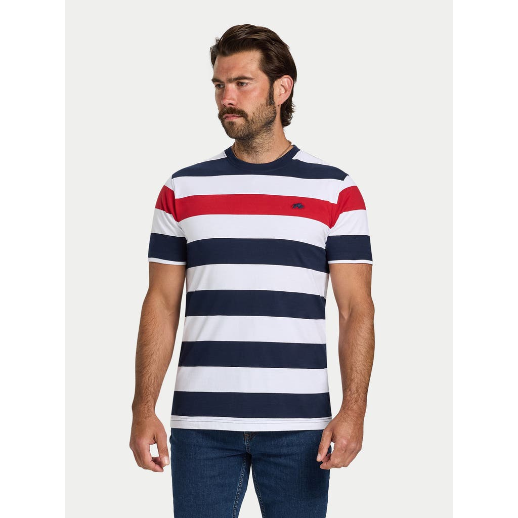 Raging Bull Contrast Chest Stripe T-shirt In Multi