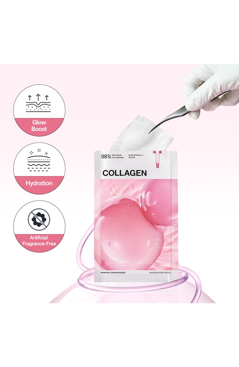 MEDIHEAL Collagen Essential Sheet Mask Set of 4, Alternate, color, Pink