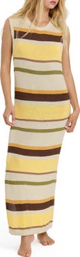 Billabong Those Days Stripe Rib Knit Maxi Dress