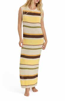 Those Days Stripe Rib Knit Maxi Dress