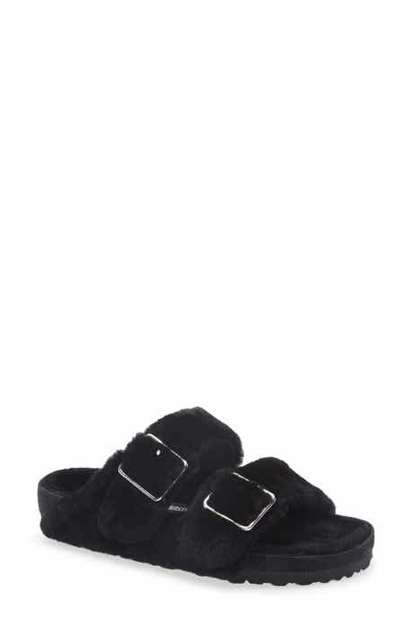 Arizona Big Buckle Genuine Shearling Sandal