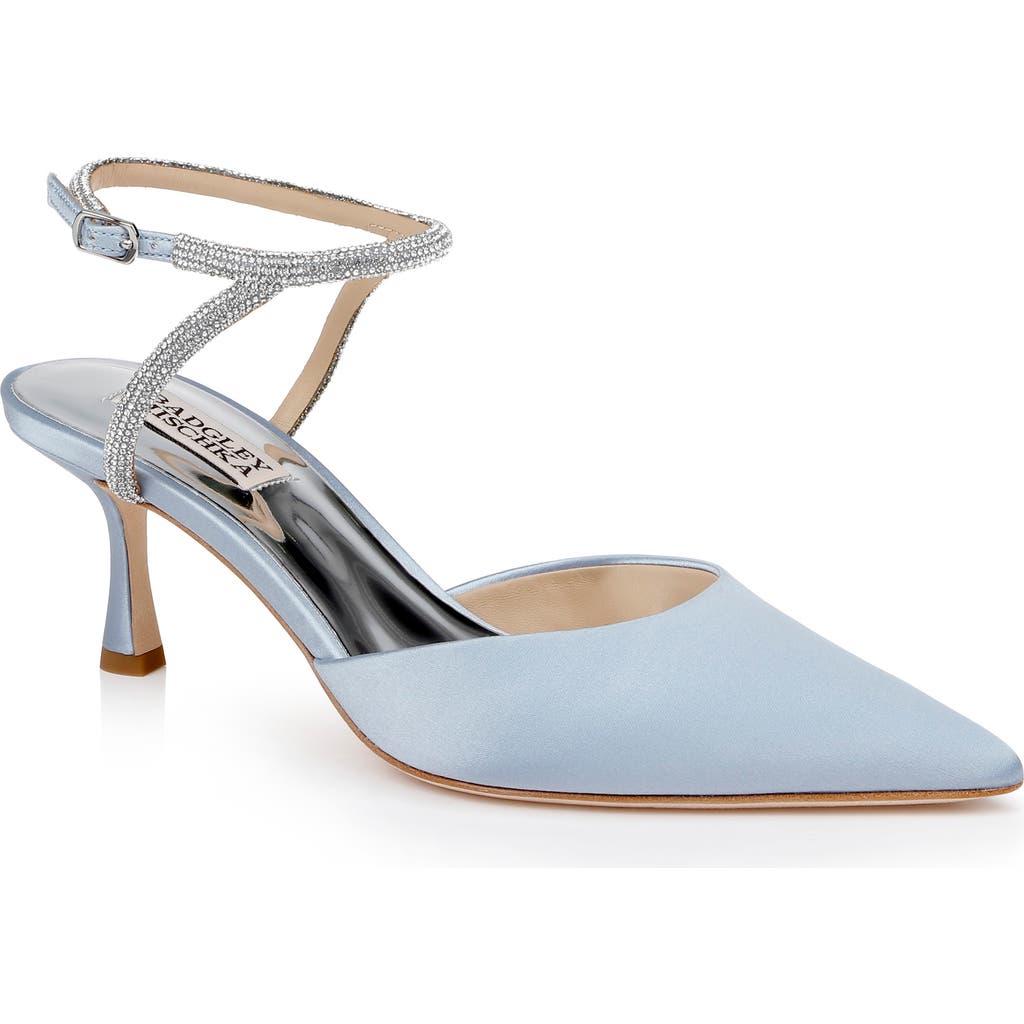 BADGLEY MISCHKA BADGLEY MISCHKA BRIDAL AUTUMN POINTED TOE ANKLE STRAP PUMP