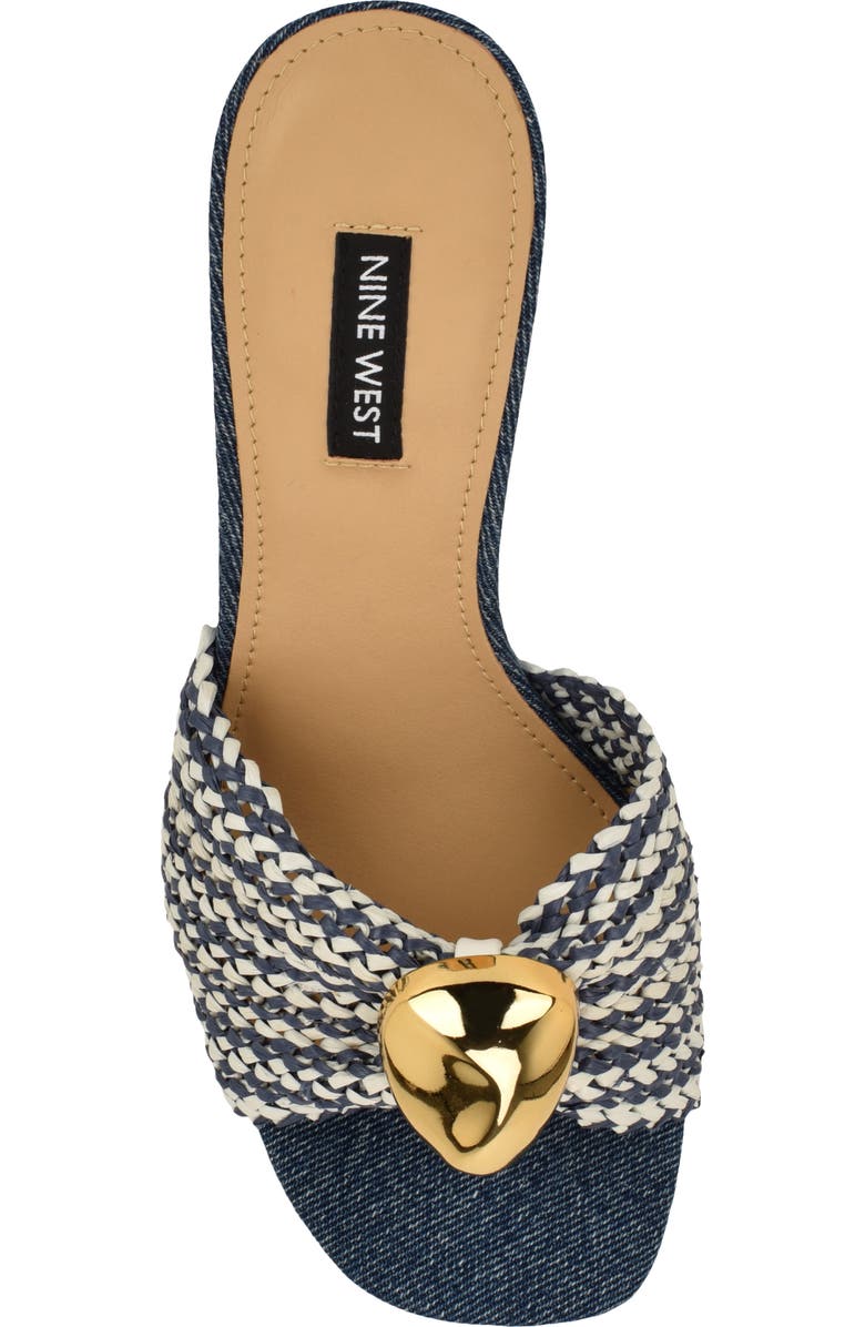 Nine West Nessla Wedge Sandal, Alternate, color, Medium Blue