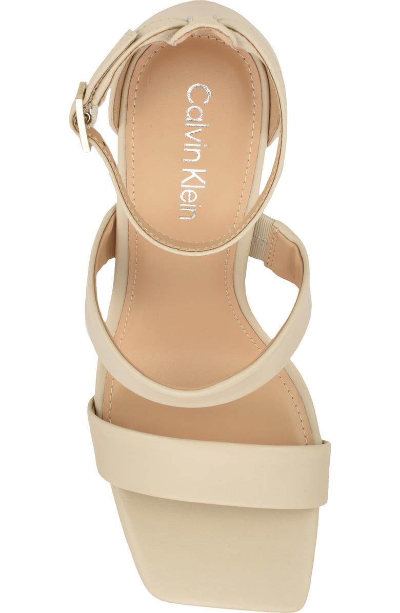 Calvin Klein Sheryl Ankle Strap Sandal, Alternate, color, Ivory