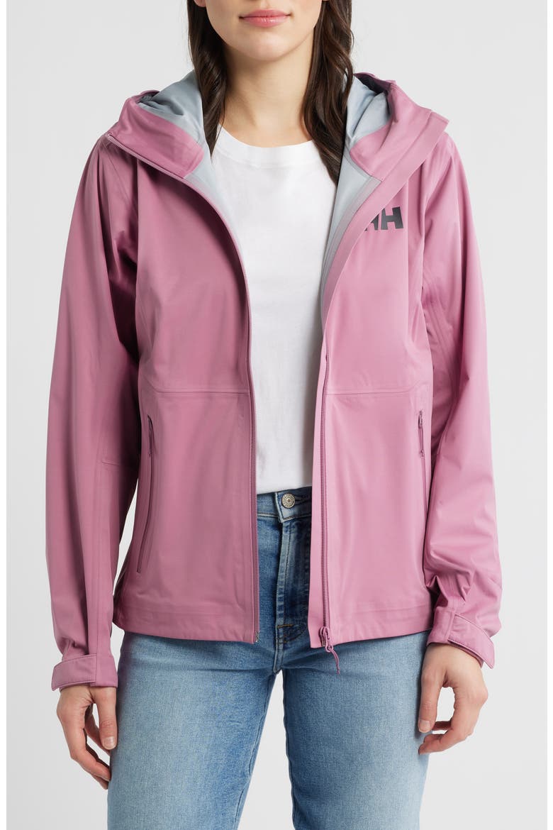 Momentum 3-Layer Waterproof Hooded Jacket, Alternate, color, WILDBERRY