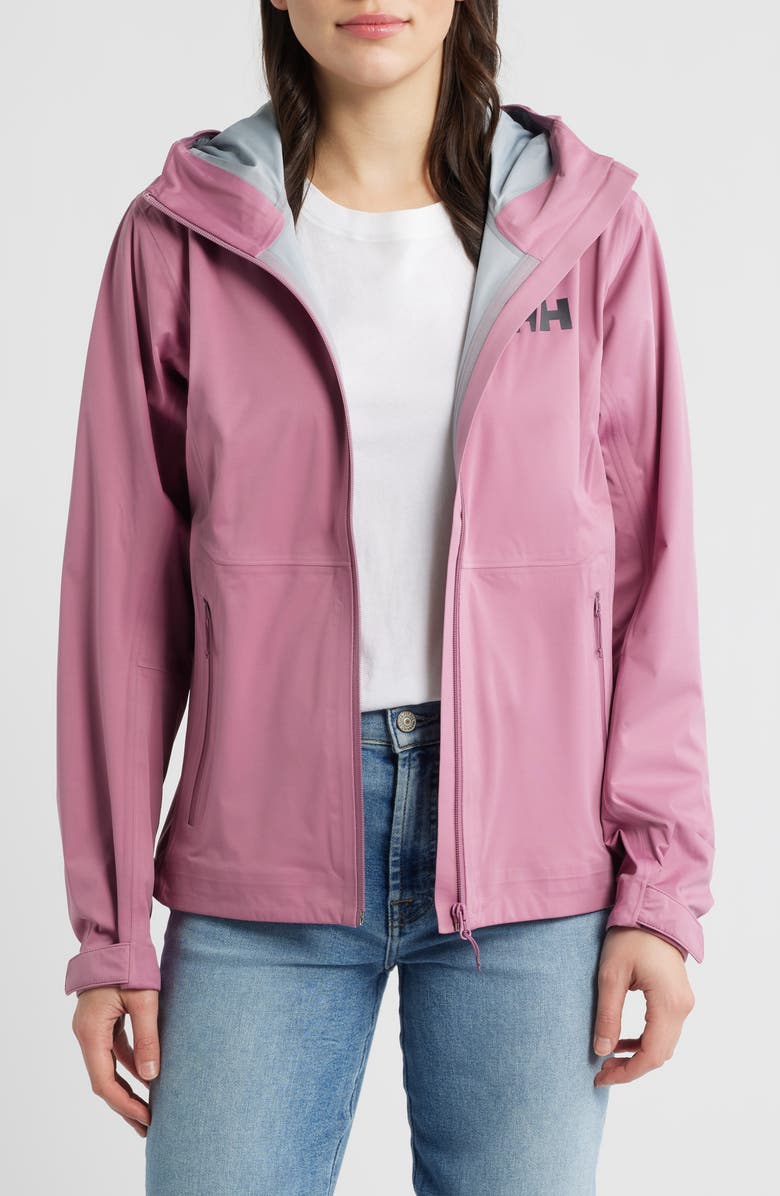 Helly Hansen Momentum 3-Layer Waterproof Hooded Jacket, Alternate, color, Wildberry