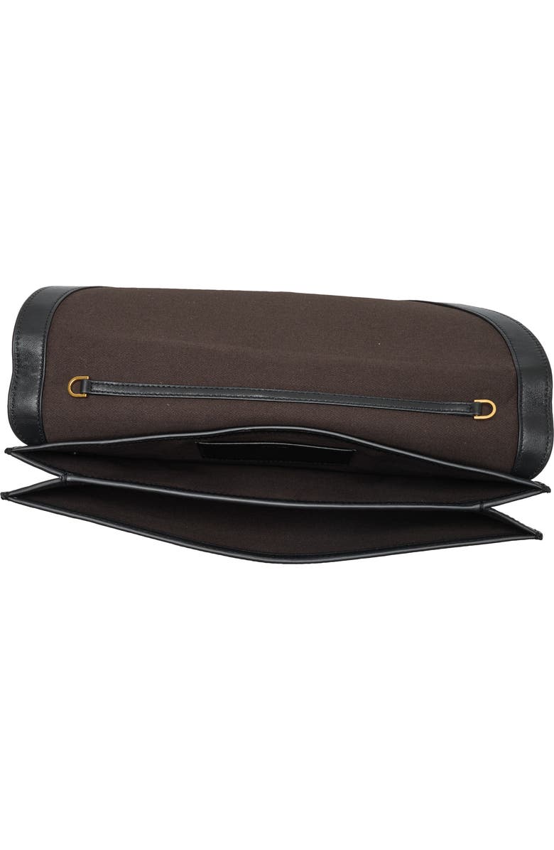 Vince Arca Leather Clutch, Alternate, color, Black