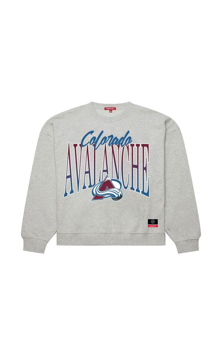 Mitchell & Ness Women's Mitchell & Ness  Heather Gray Colorado Avalanche Hockey Night Sweatshirt, Main, color, Heather Gray