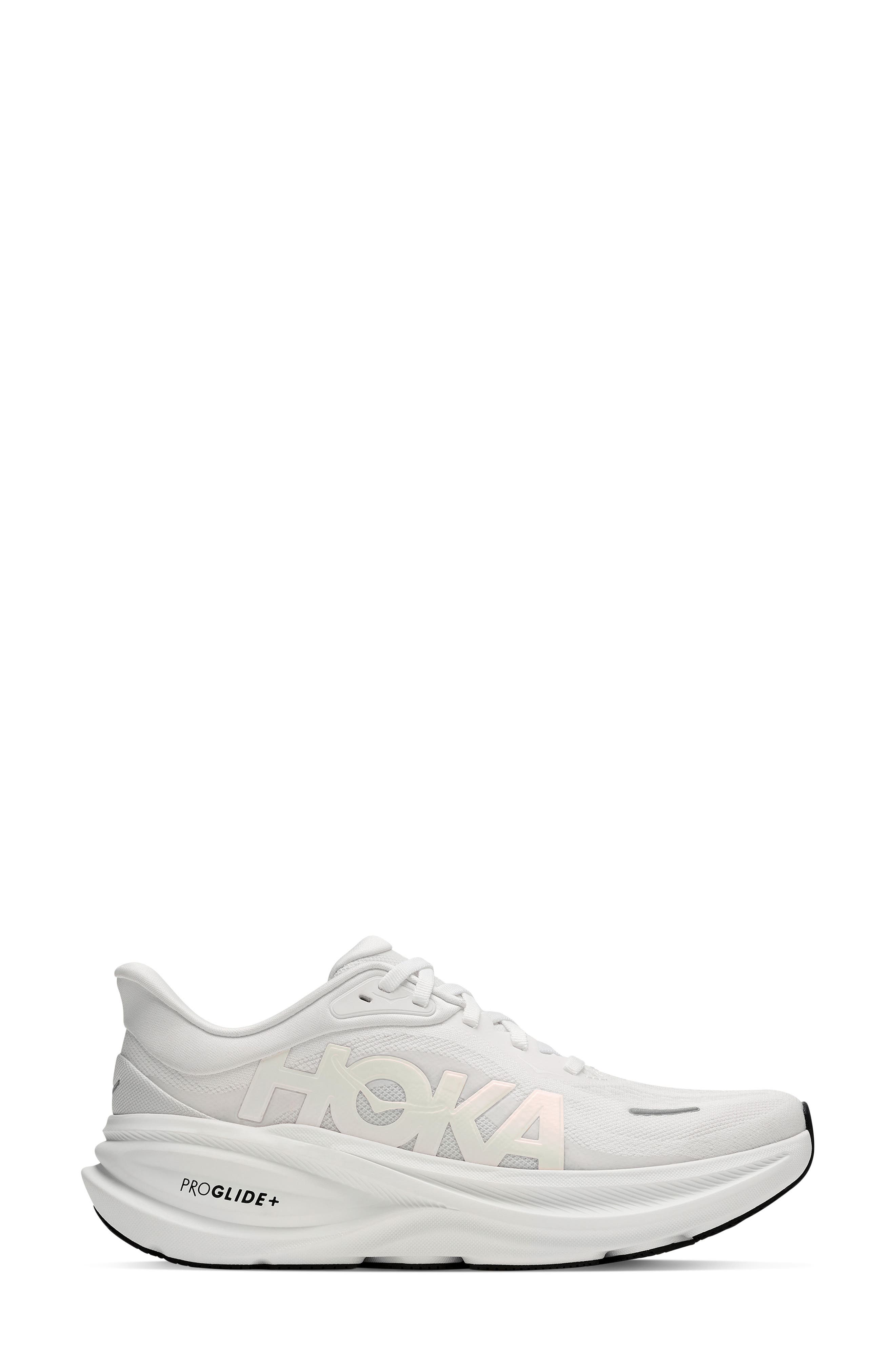 Clifton PRO Glimmer Running Shoe, Alternate, color, WHITE / WHITE