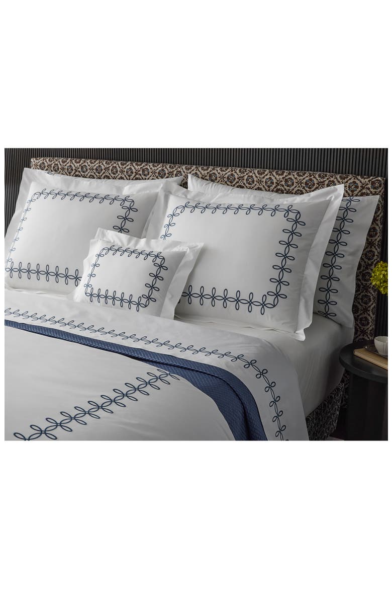 Gordian Knot Egyptian Cotton Percale Duvet Cover, Alternate, color, WEDGWOOD
