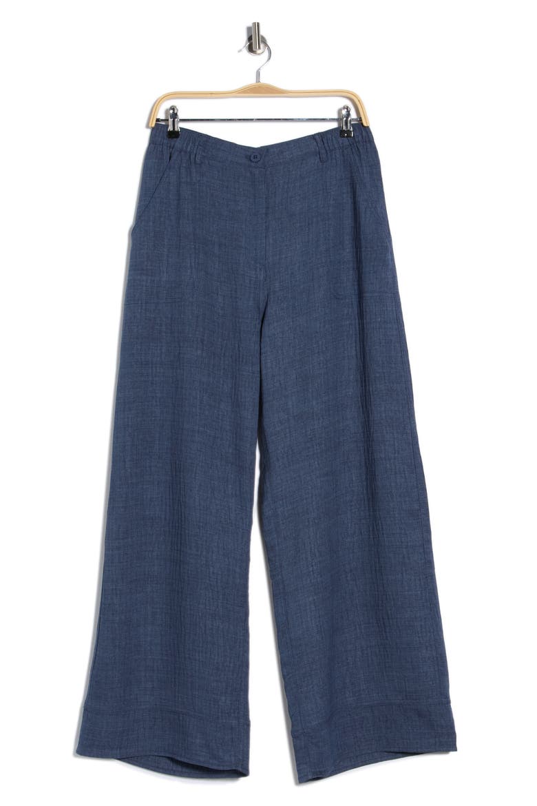 Easy Wide Leg Pants, Alternate, color, HINDG214-HEATHER INDIGO-JX-ZYSC231214