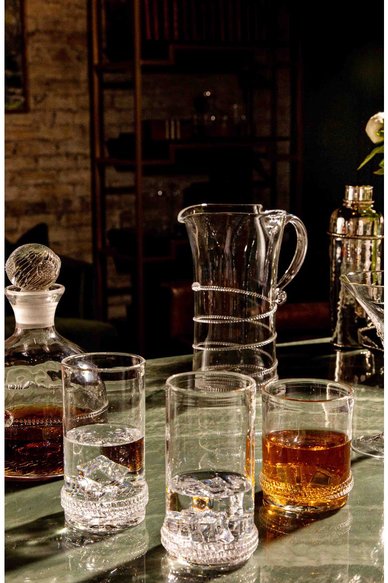 Amalia Tall Glass Pitcher, Alternate, color, CLEAR