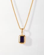 Edge of Ember Deco Birthstone Necklace