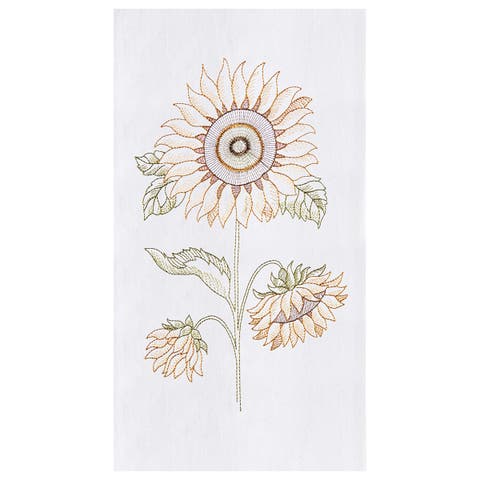Sunflower Cotton Embroidered Flour Sack Kitchen Towel