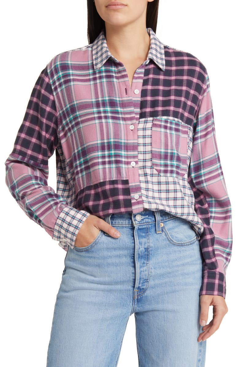Rails Lakin Mixed Plaid Button-Up Shirt, Main, color,