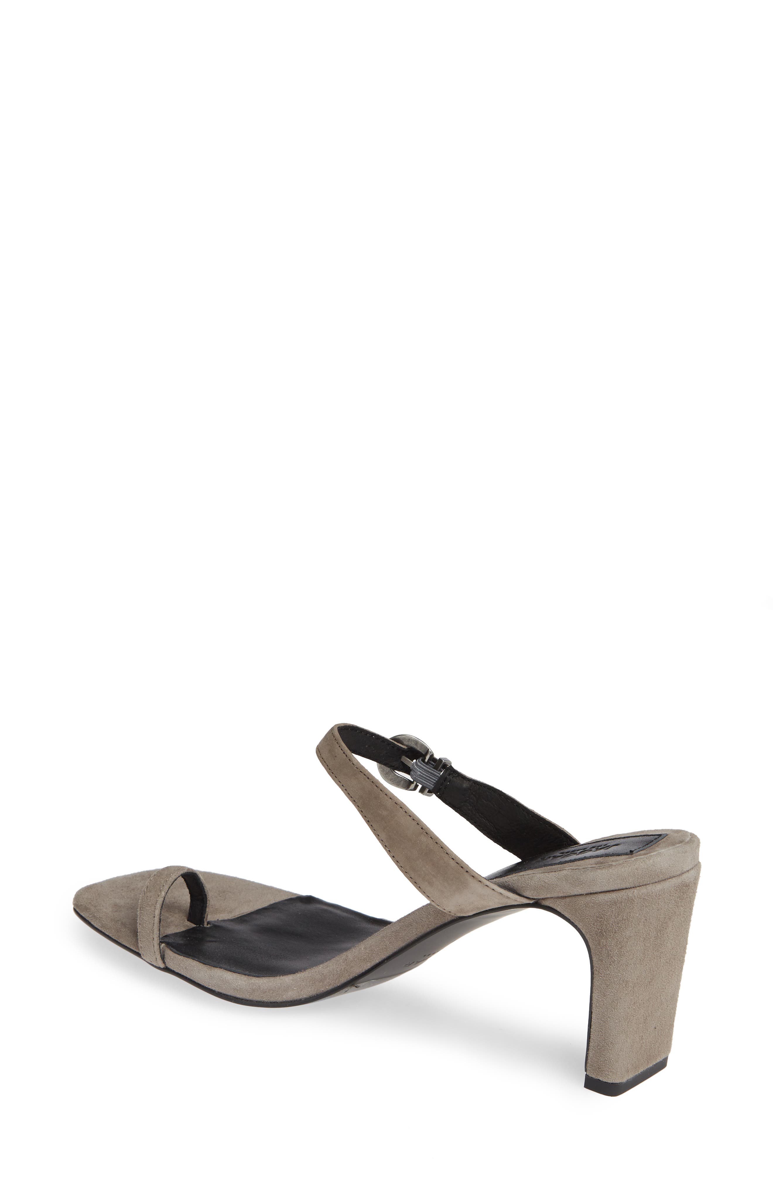 Strappy Slide Sandal, Alternate, color, GRAVEL SUEDE