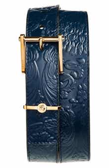 Versace Barocco Embossed Leather Belt