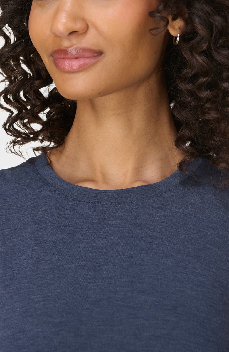Sweaty Betty Soft Flow Studio Ruched Tank, Alternate, color, Navy Blue