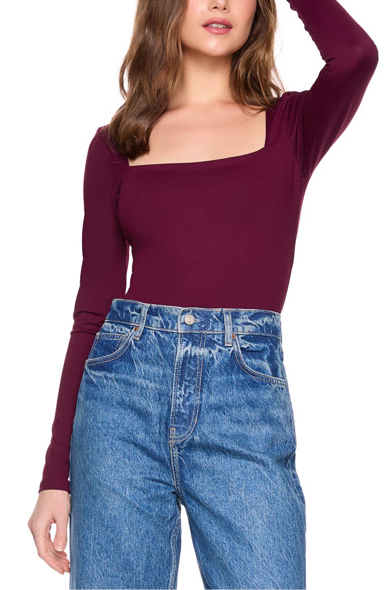Susana Monaco Square Neck Top, Main, color, Port