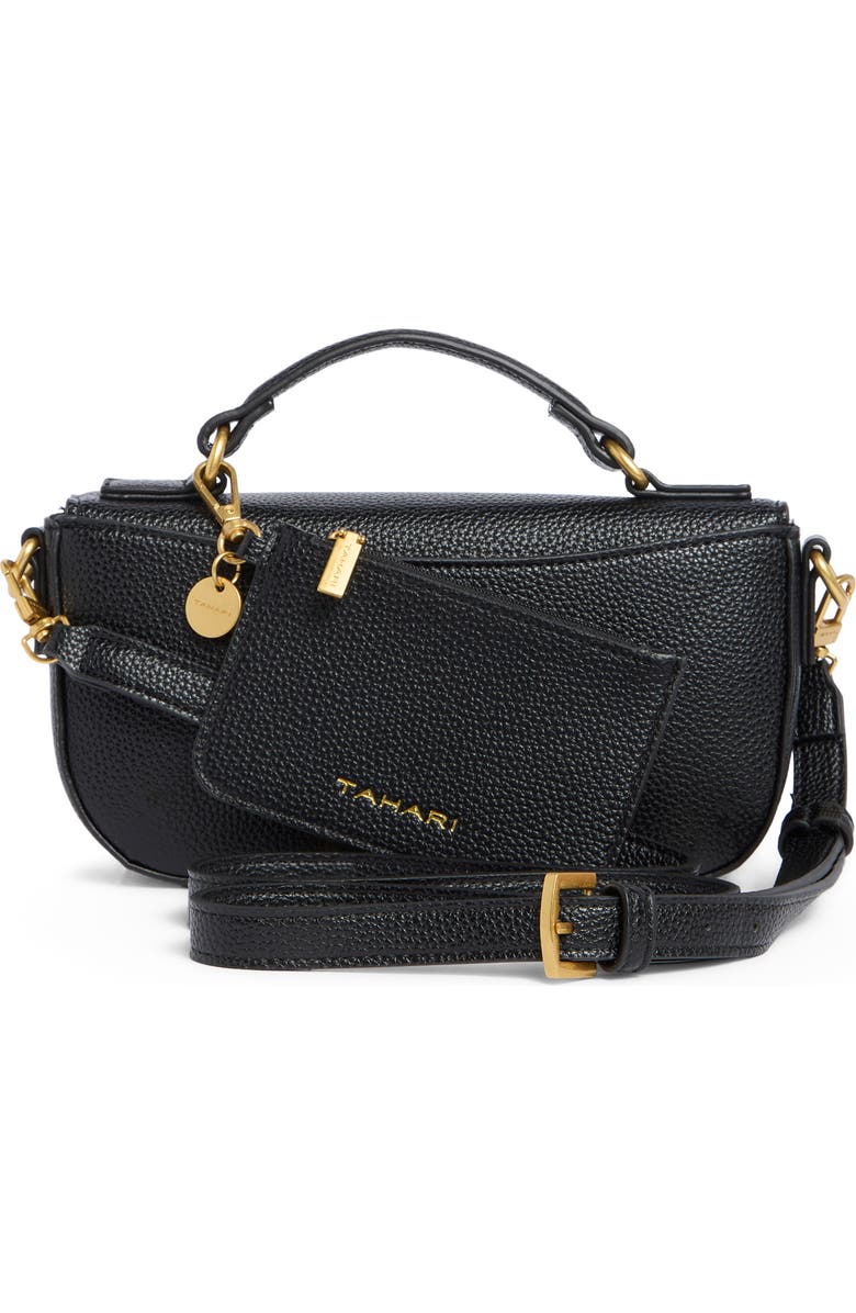 T Tahari Jetset Top Handle Bag with Pouch, Alternate, color, Black