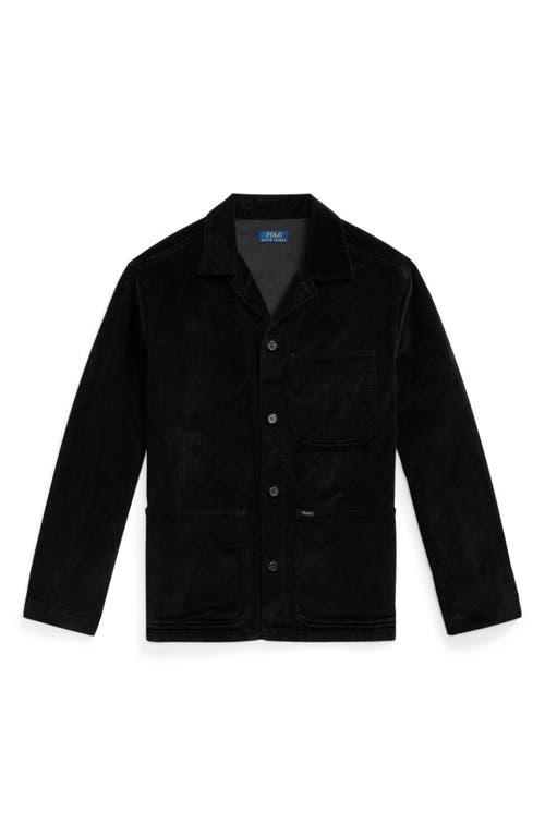 Polo Ralph Lauren Corduroy Utility Overshirt In Black