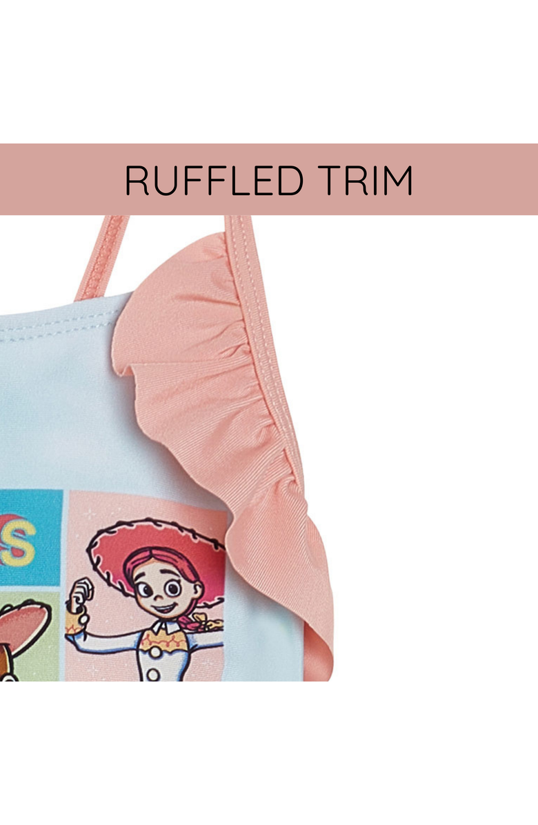 Disney Toy Story One Piece Swimwear UPF 50+, Alternate, color, Toy Story Blue Pink