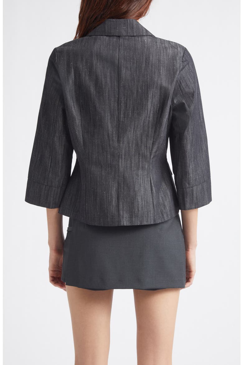 Valeva Organic Cotton & Linen Denim Jacket, Alternate, color, 209 - GREY