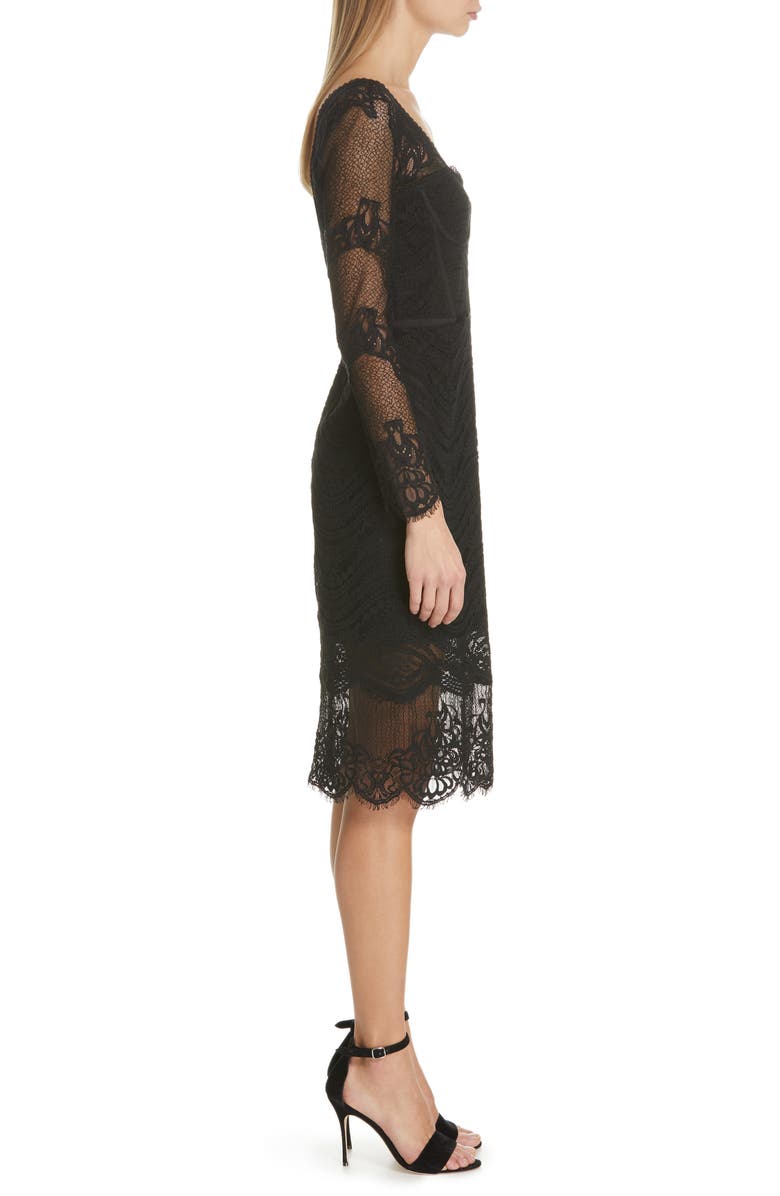 Simkhai Jonathan Simkhai Lace Bustier Bodysuit Dress, Alternate, color, 