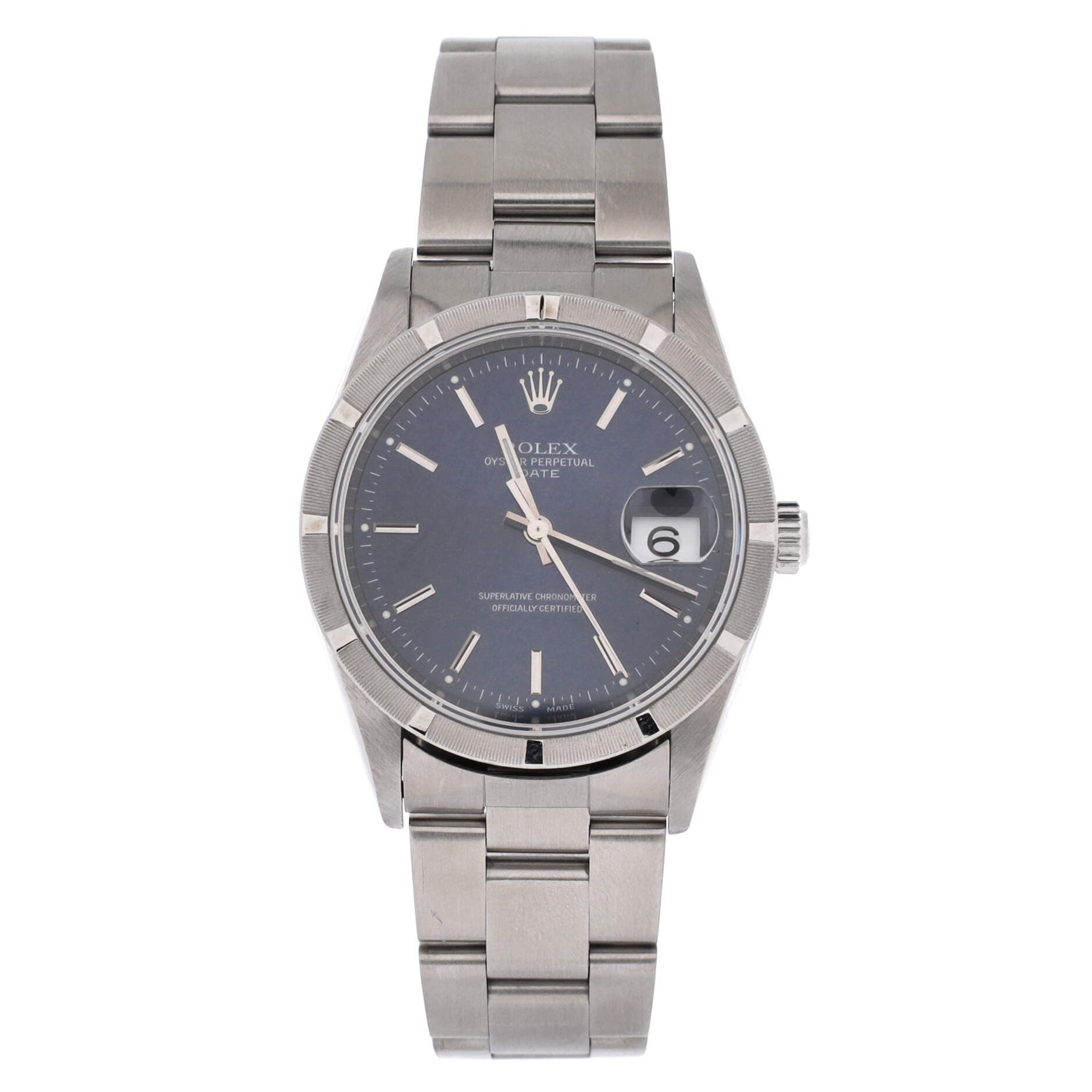 Oyster Perpetual Date Automatic Watch Stainless Steel 34, Main, color, Metallic Silver