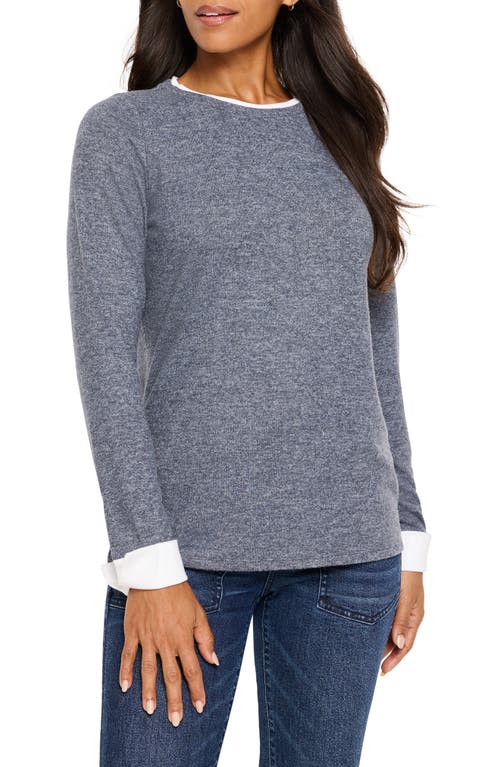 NZT by NIC+ZOE Layer Knit Top in Dark Indigo 