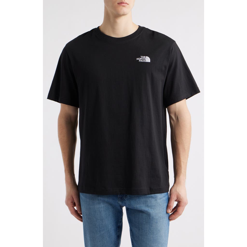 Shop The North Face Box Fit Evolution Embroidered T-shirt In Tnf Black