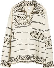 Bottega Veneta Mixed Knit Cotton & Wool Polo Sweater